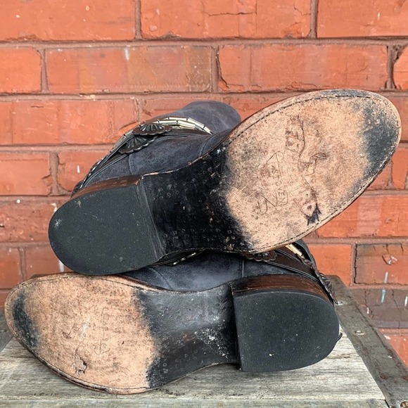 FREEBIRD BY STEVEN Yerba Strappy Chain Short Leather Ankle Bootie Boots 7 - Picture 5 of 8